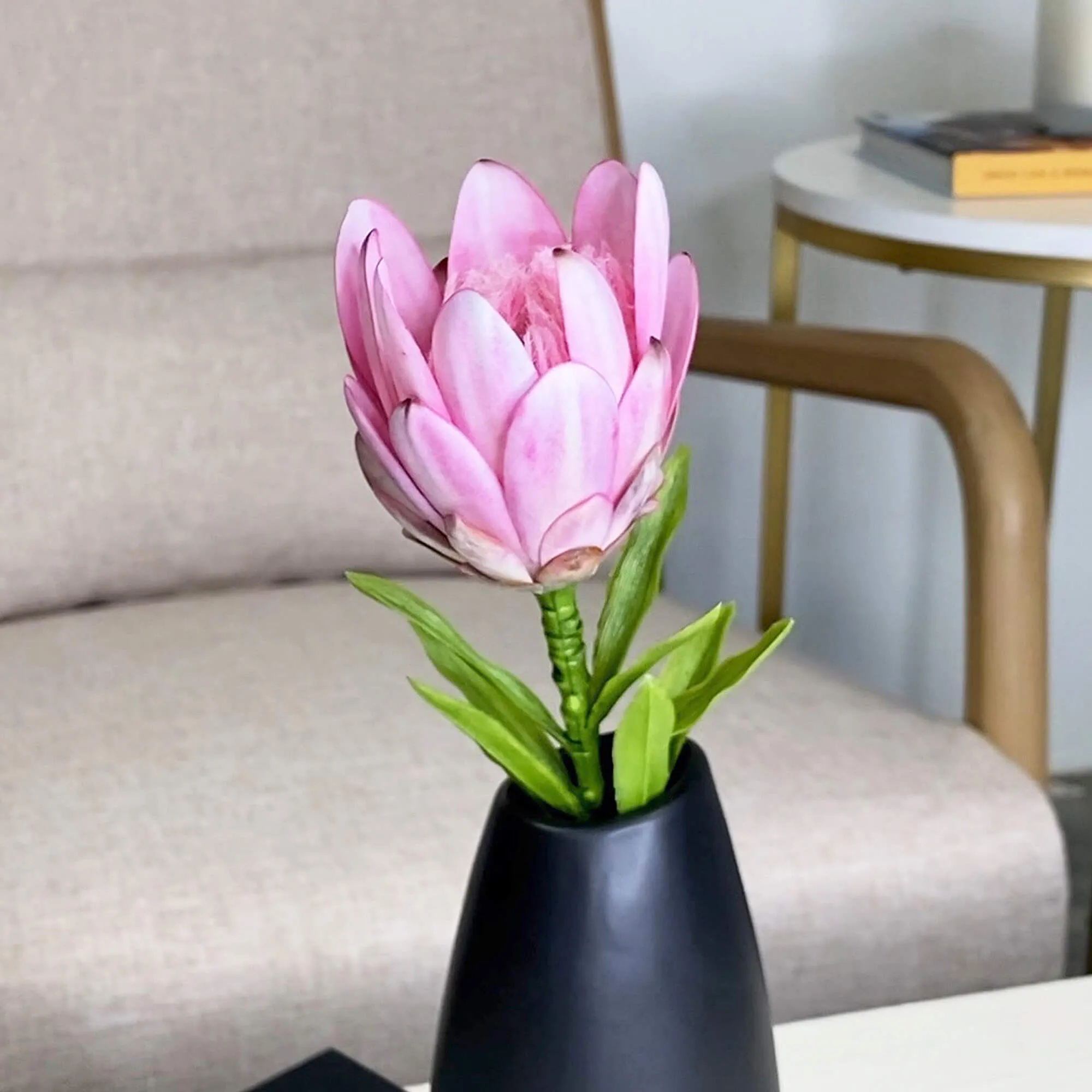 15"H Sullivans Fuchsia Pink Queen Protea, Pink