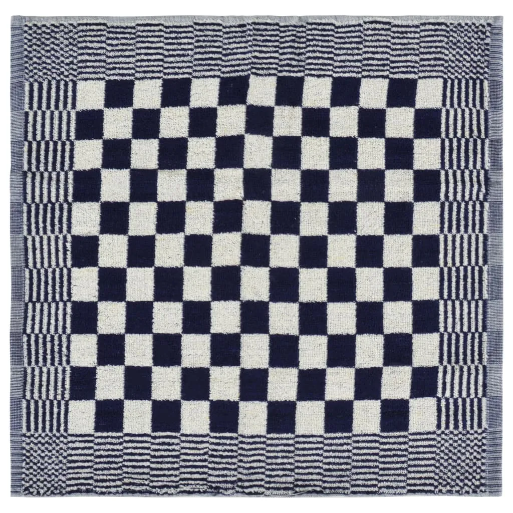 20 Piece Towel Set Blue and White Cotton