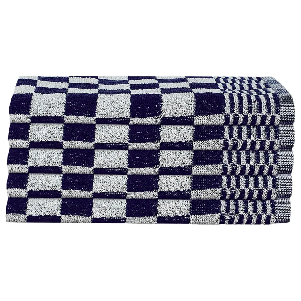 20 Piece Towel Set Blue and White Cotton