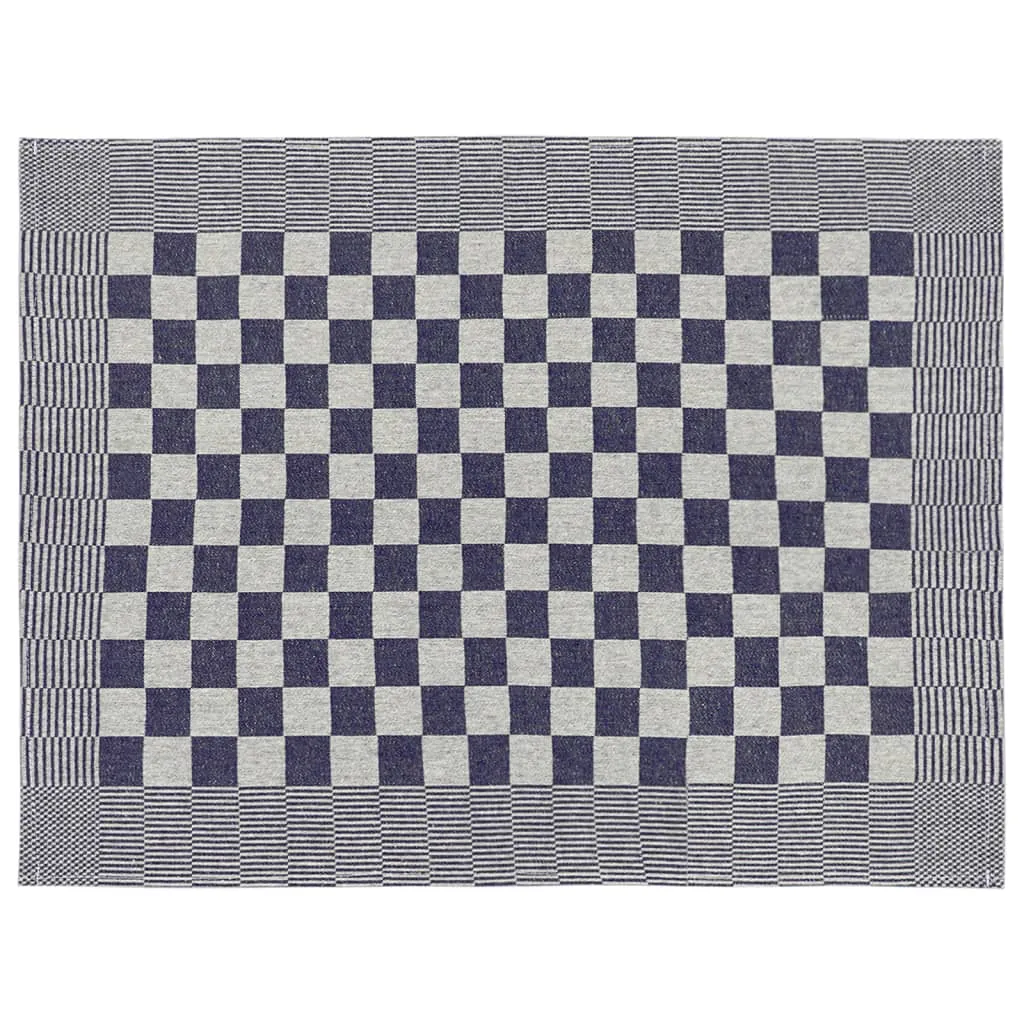 20 Piece Towel Set Blue and White Cotton