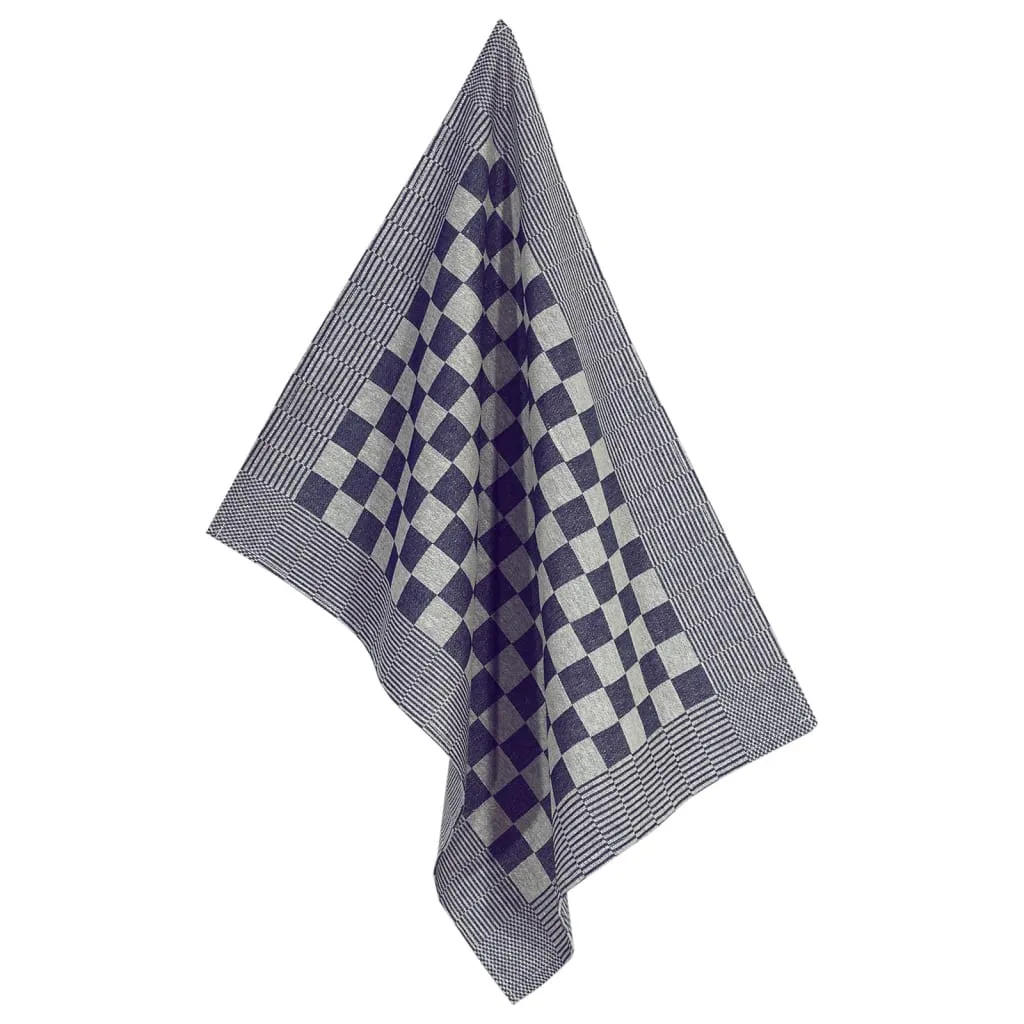 20 Piece Towel Set Blue and White Cotton