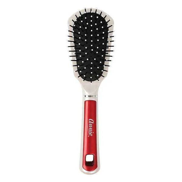 Annie Pearly Fan Cushion Styling Brush Red