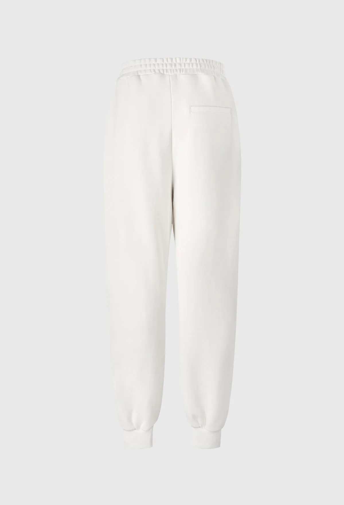 Basic R Zip-up Jogger Pants In Ivory