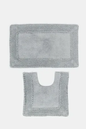 Beige Embellished Bathmat (2 Piece)