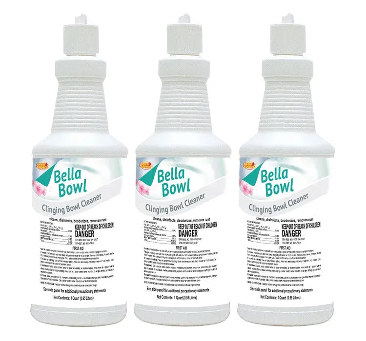 BellaBowl Clinging Toilet Bowl Cleaner & Disinfectant, 1 Quart
