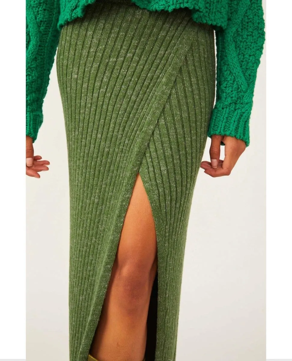 Better Days Midi Skirt Sea Green