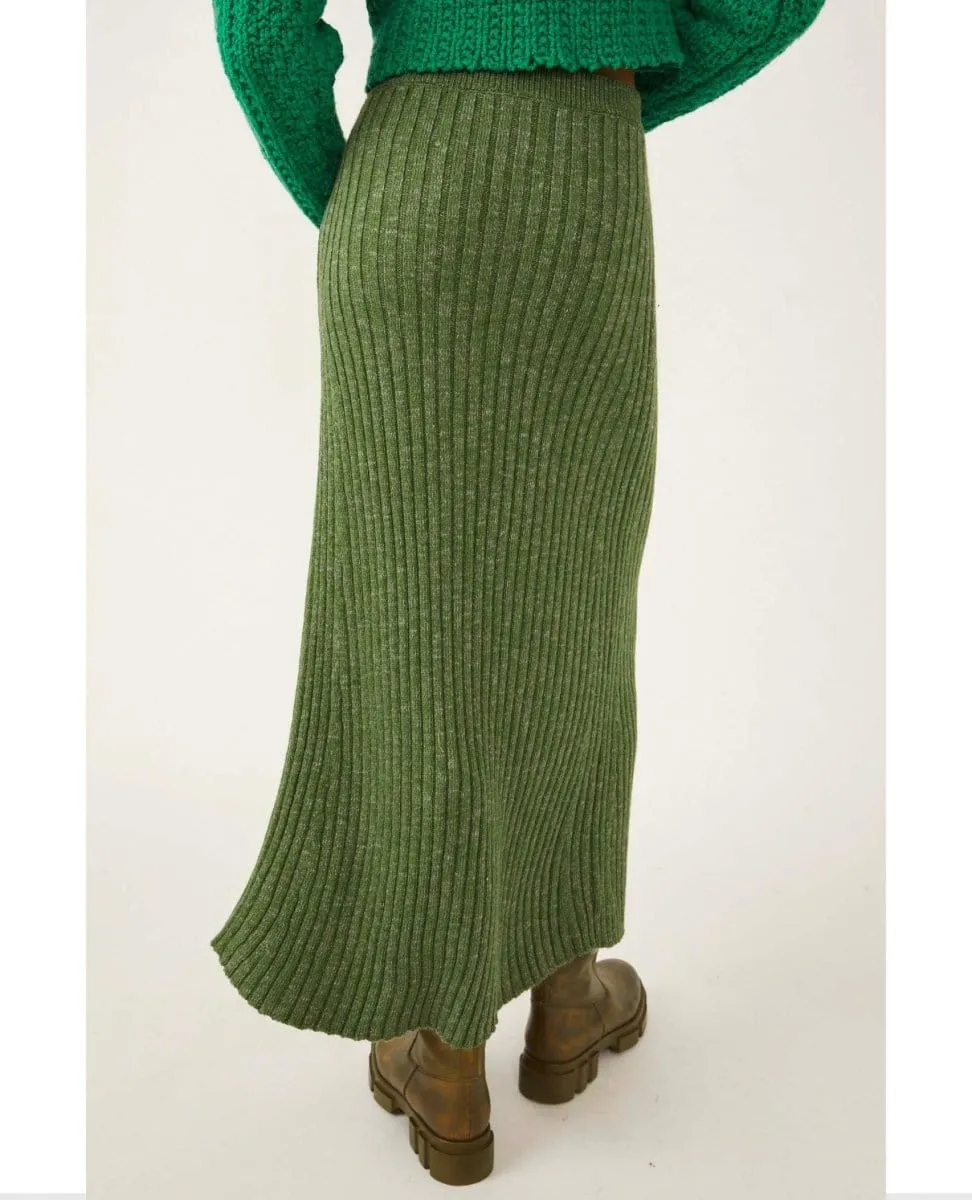 Better Days Midi Skirt Sea Green