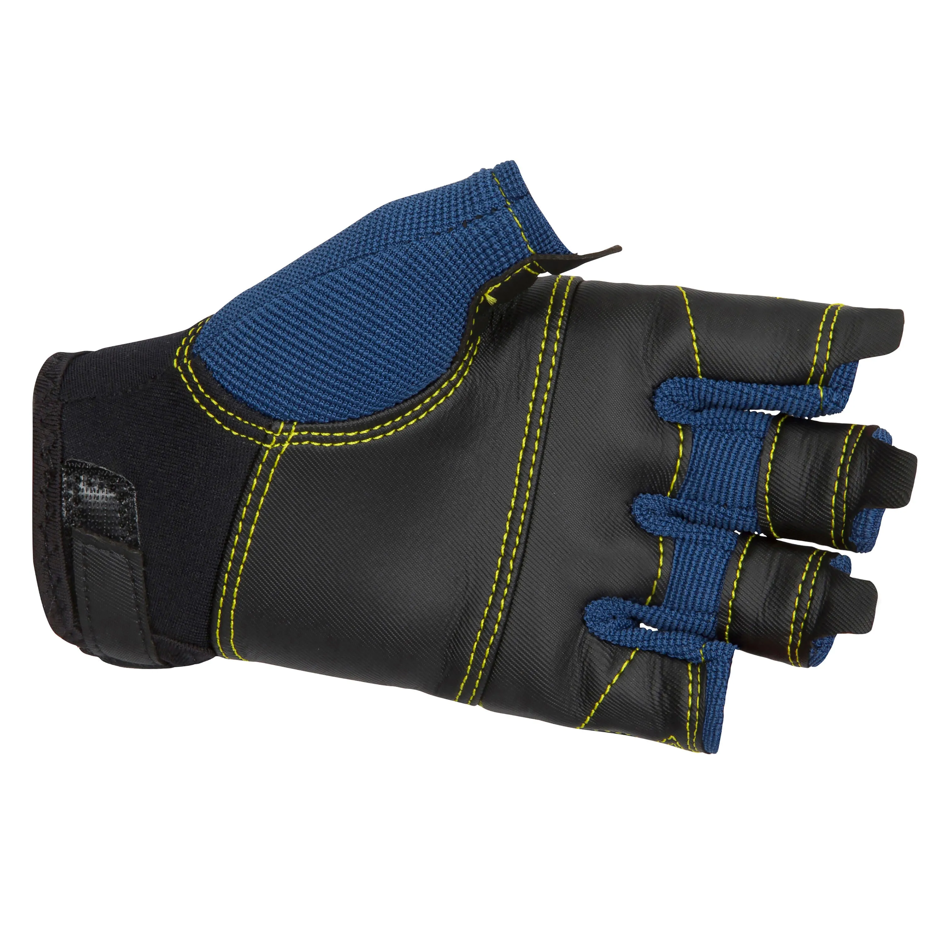 Children's half-hand sailing gloves Tribord 500, dark blue/black
