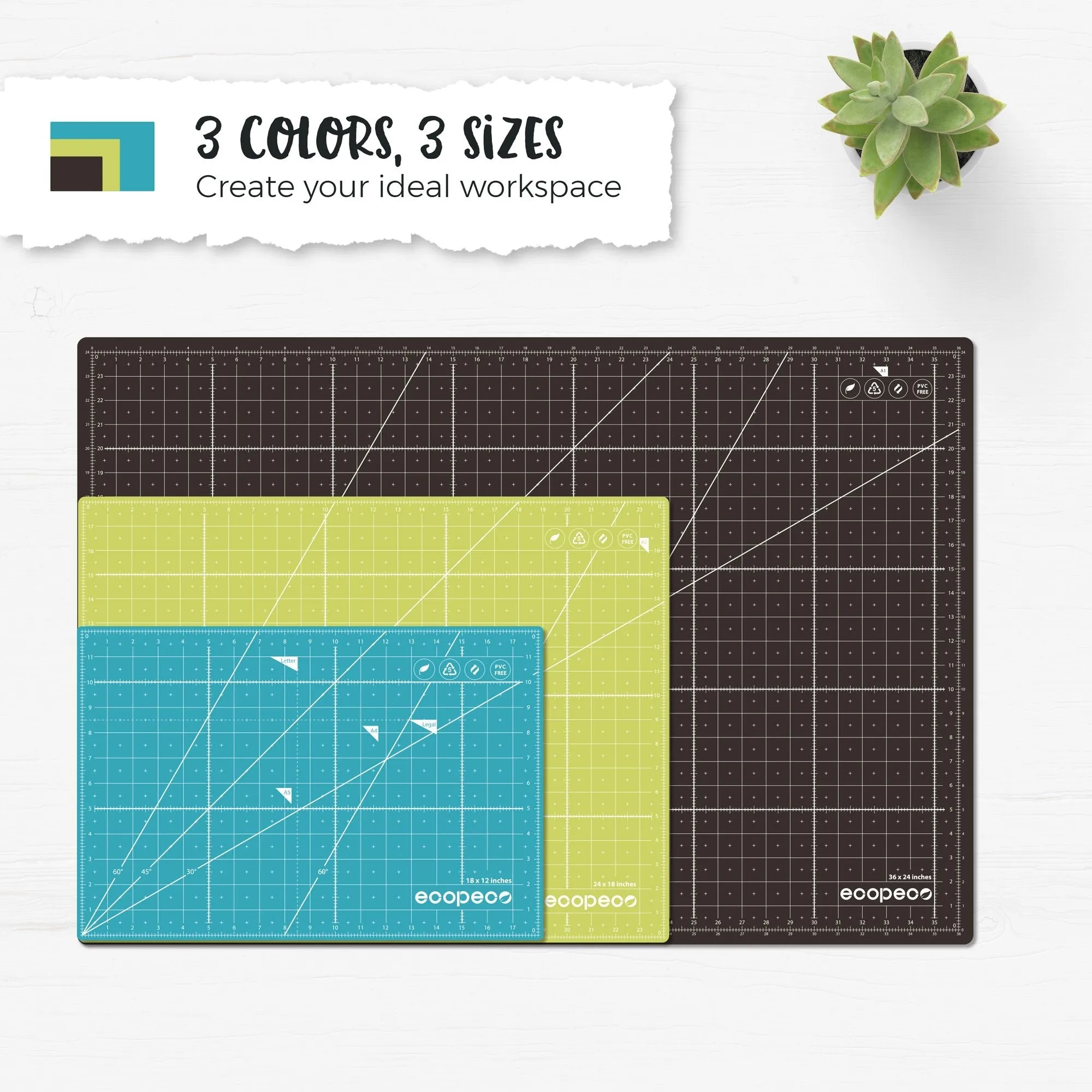 Ecopeco Reversible Cutting Mat - 18" x 24"