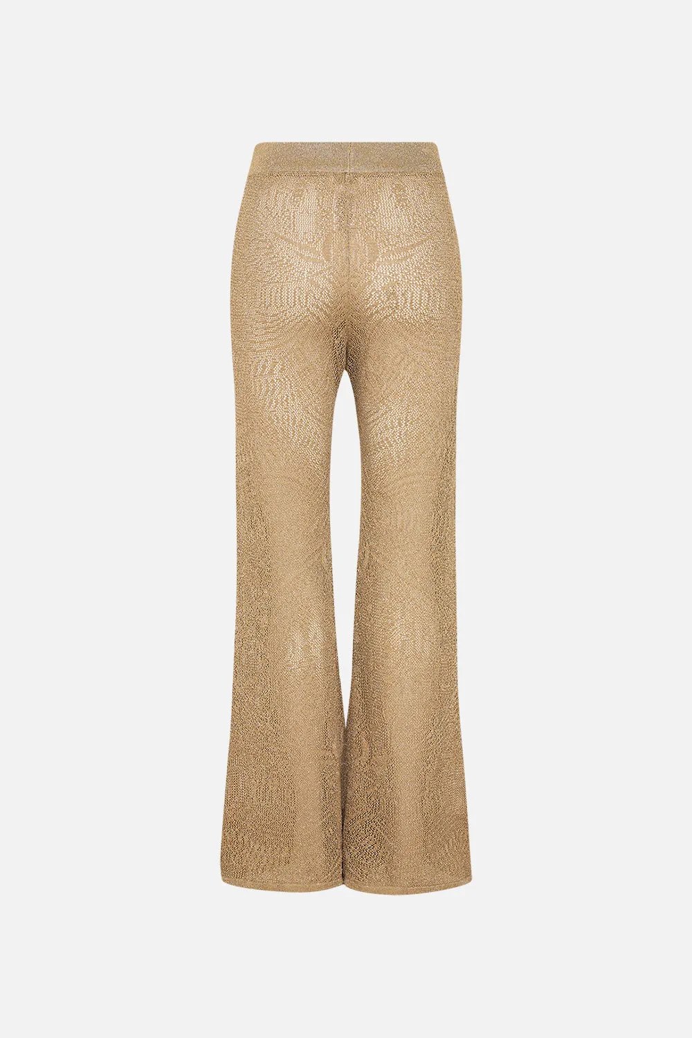 GOLD POINTELLE KNIT PANT VALLEY OF THE KINGS