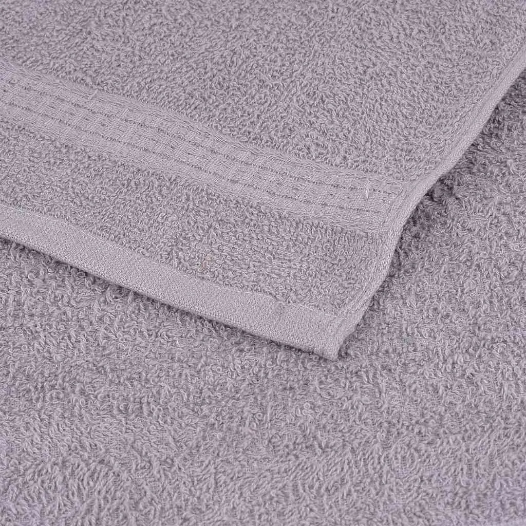 Guest Towels 10 pcs Grey 30x50 cm 360 gsm 100% Cotton