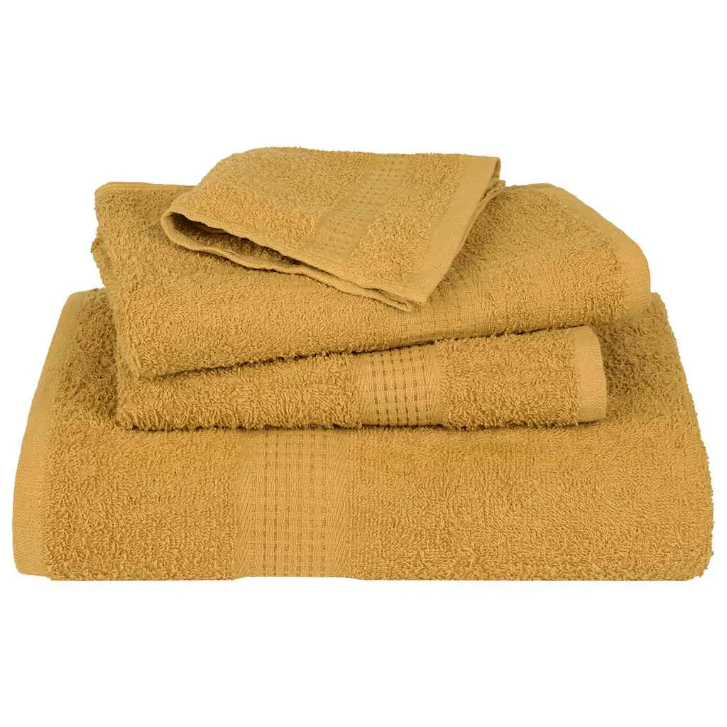 Guest Towels 2 pcs Gold 30x50 cm 360 gsm 100% Cotton