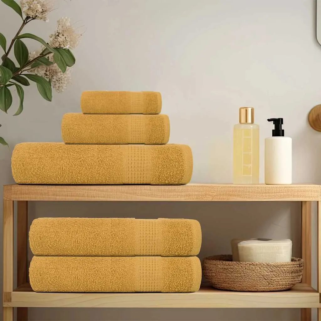 Guest Towels 2 pcs Gold 30x50 cm 360 gsm 100% Cotton