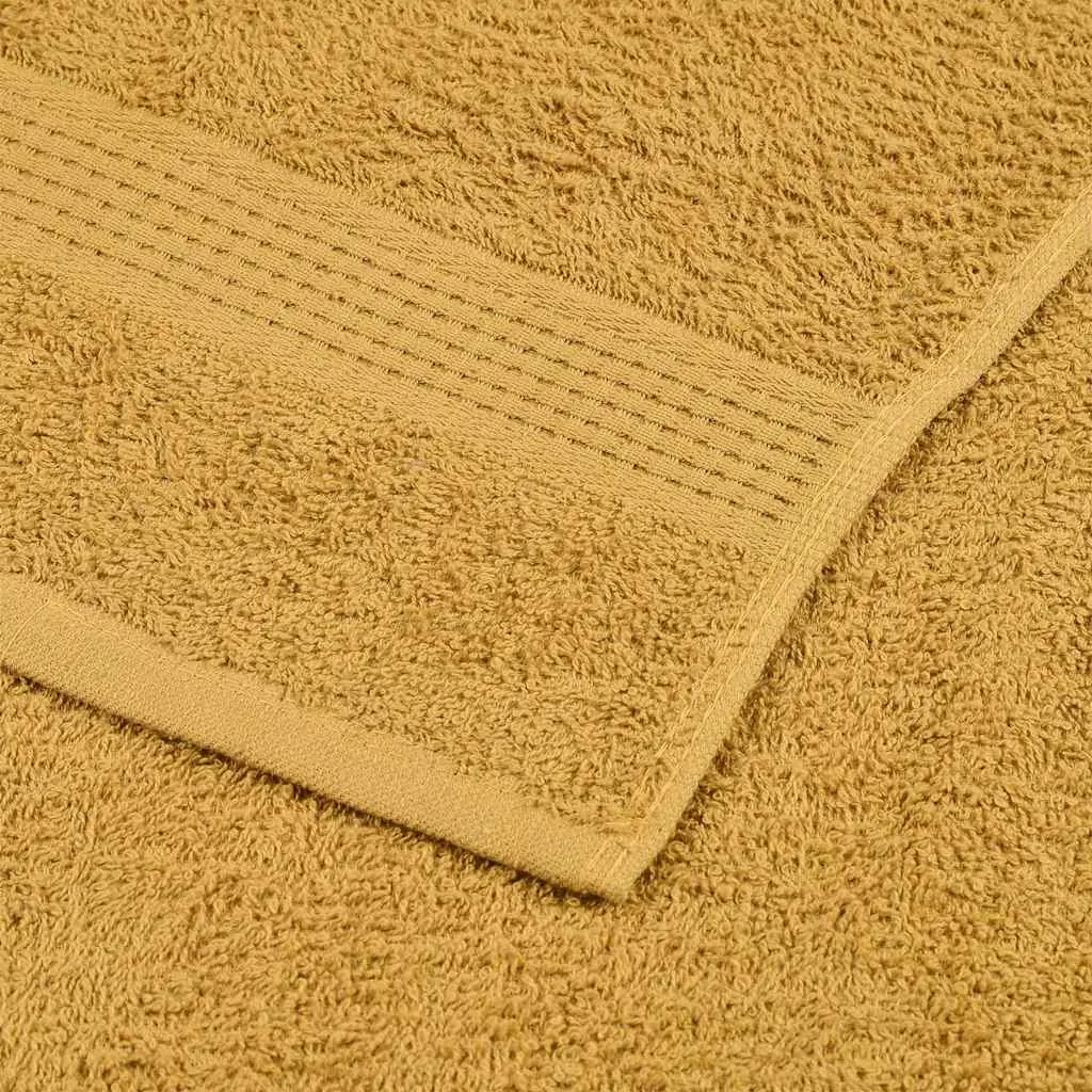Guest Towels 2 pcs Gold 30x50 cm 360 gsm 100% Cotton