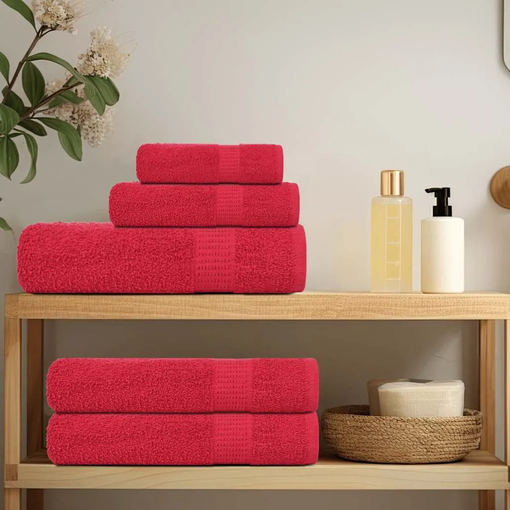 Guest Towels 2 pcs Red 30x50 cm 360 gsm 100% Cotton