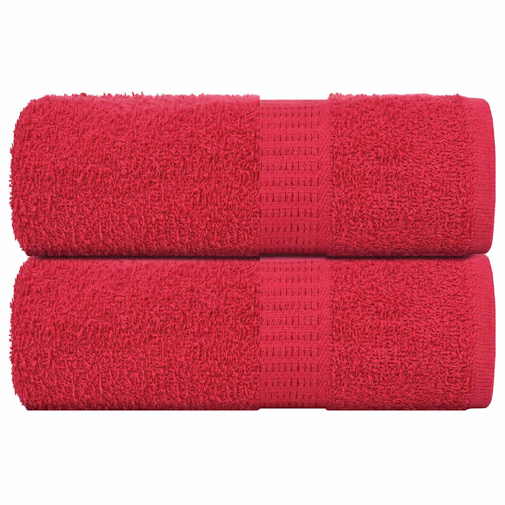 Guest Towels 2 pcs Red 30x50 cm 360 gsm 100% Cotton
