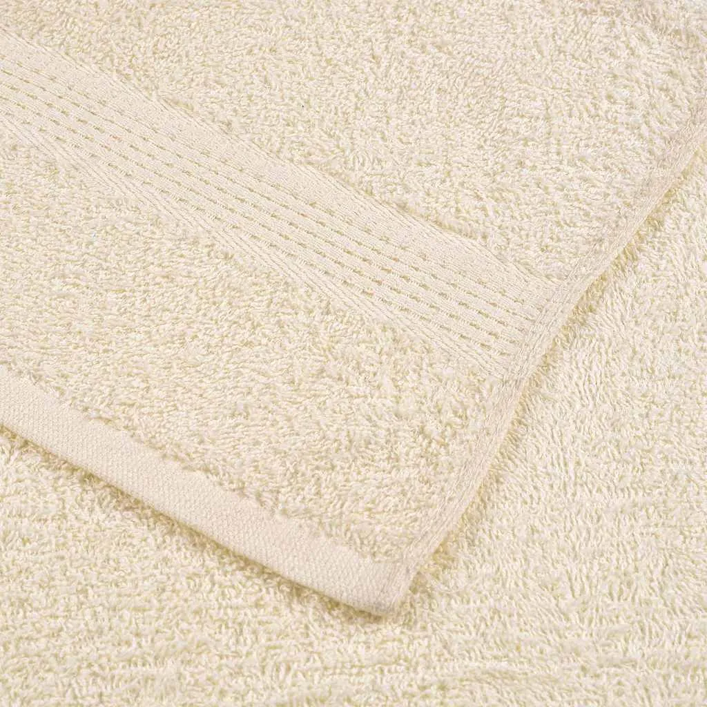 Guest Towels 4 pcs Cream 30x50 cm 360 gsm 100% Cotton