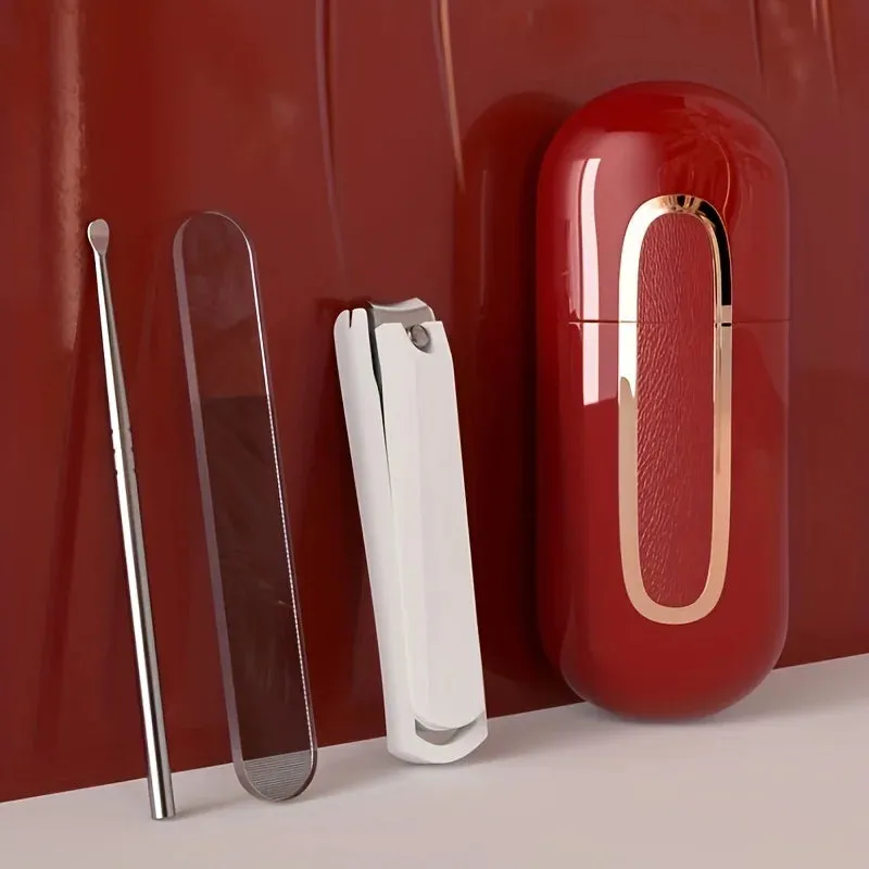 High quality manicure set 3pcs/set Nail Clippers Set Fingernail & Toenail Cutter Splash-proof Nail Scissor Manicure Tool