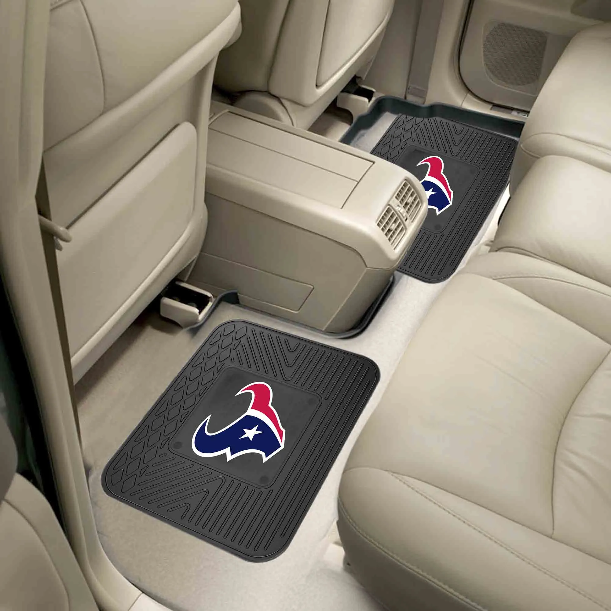Houston Texans Back Seat Car Utility Mats - 2 Piece Set