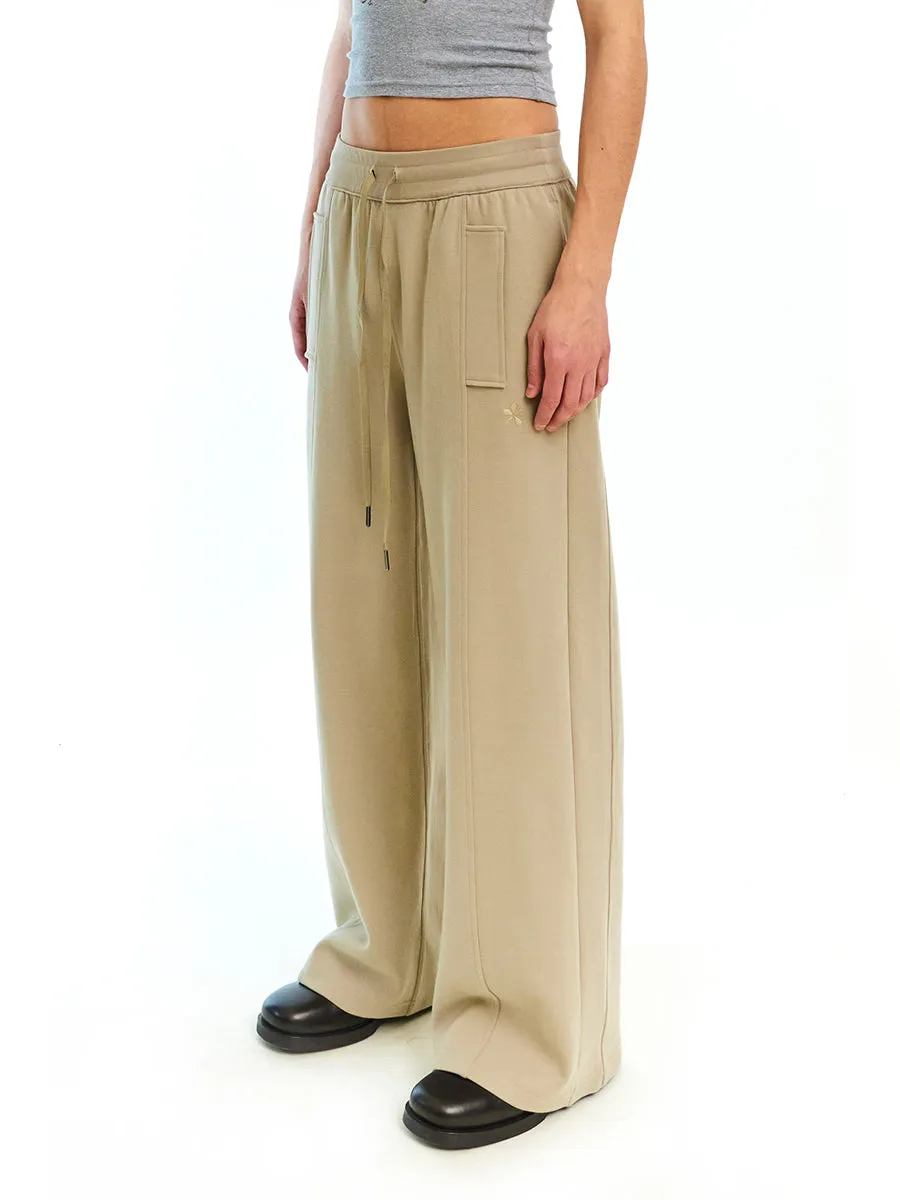 Knit Patchwork Casual Pants