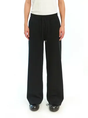 Knit Patchwork Casual Pants