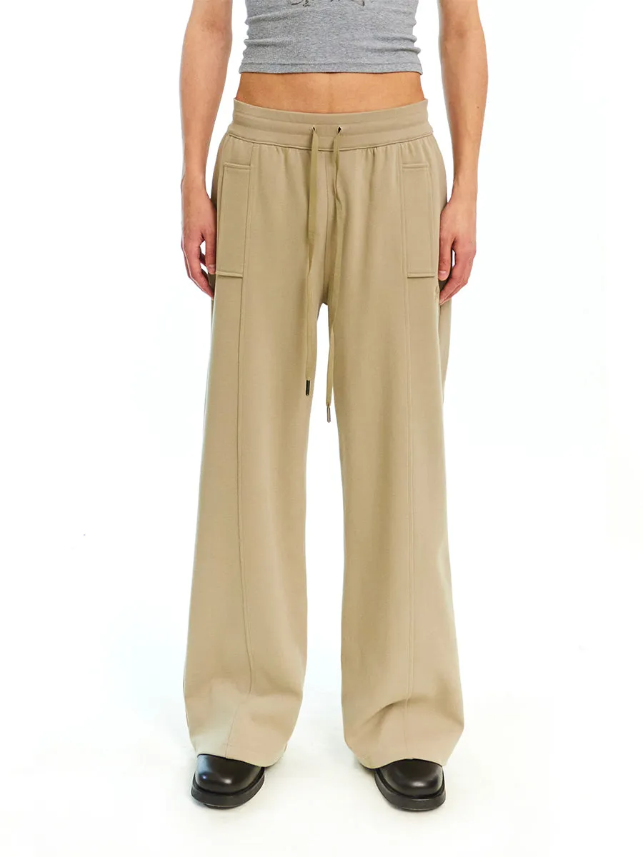 Knit Patchwork Casual Pants