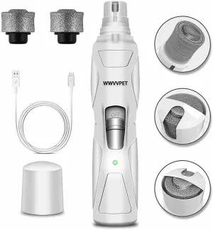 LED Pet Nail Grinder: Low Noise, 2-Speed