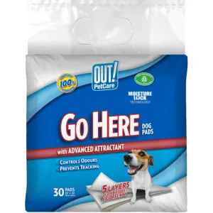 OUT! Moisture Locking Training Pads for Dogs (56x56cm)