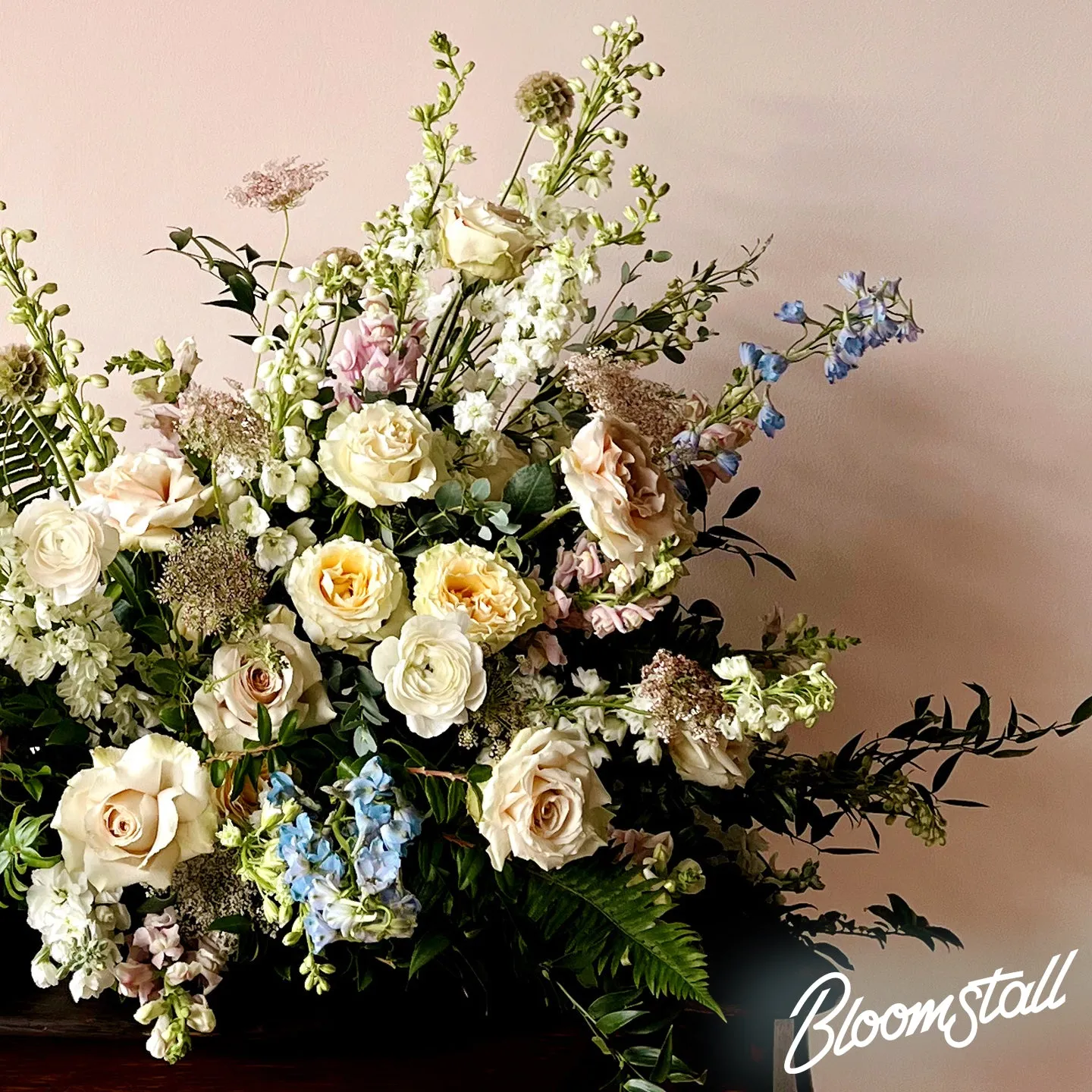 Peaceful Garden - Funeral casket Spray by Bloomstall Flower Boutique - $475 to $775