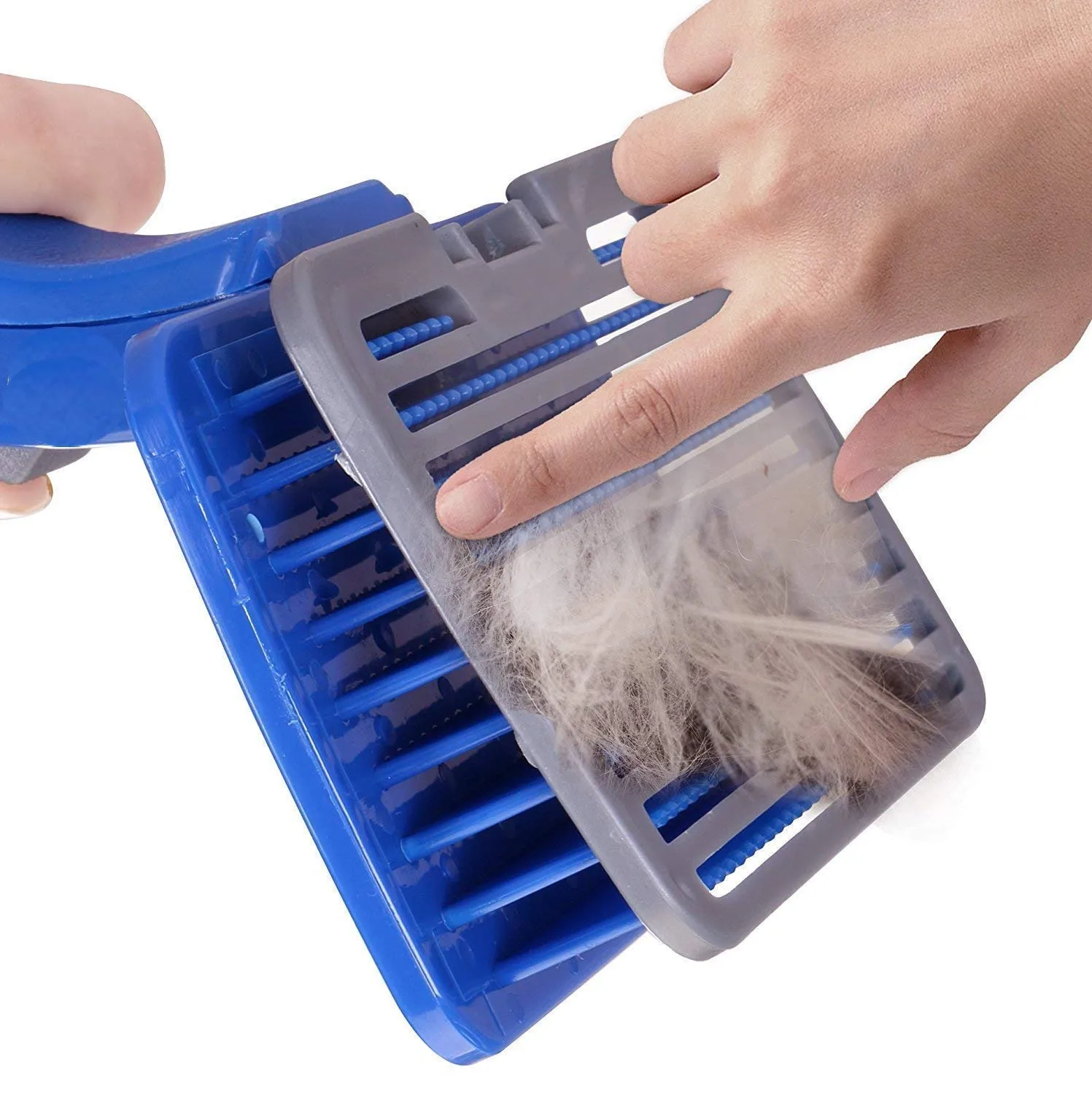 Plastic Slicker Brush with Press Key
