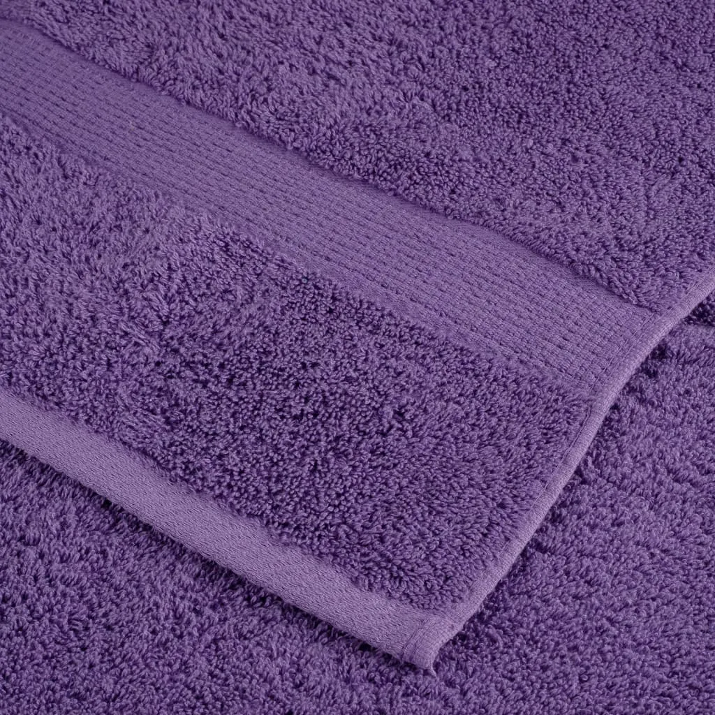 Premium Shower Towels 10 pcs Purple 70x140 cm 600 gsm 100% Cotton