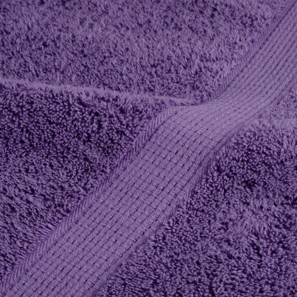 Premium Shower Towels 10 pcs Purple 70x140 cm 600 gsm 100% Cotton