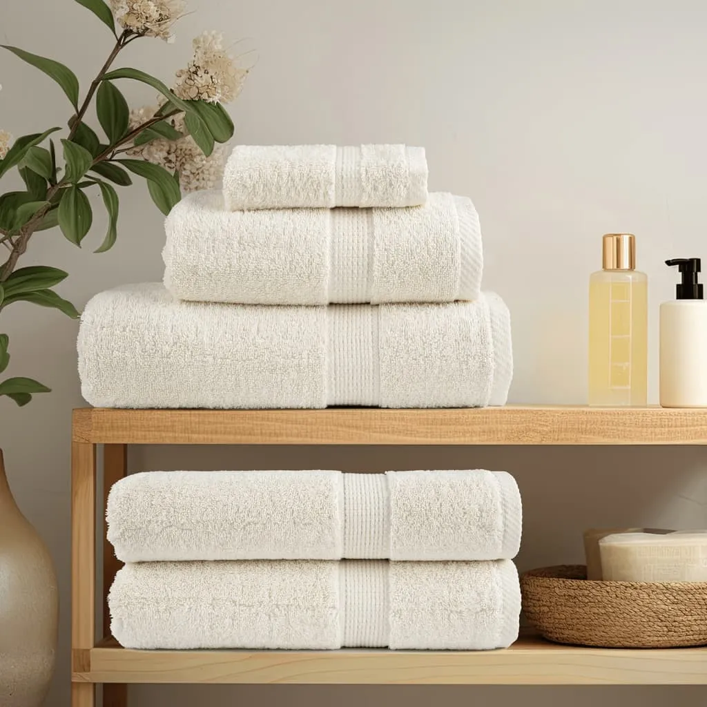 Premium Towels 10 pcs Cream 100x200 cm 600 gsm 100% Cotton