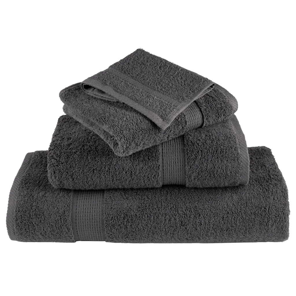Premium Washcloths 10pcs Anthracite 30x30cm 600gsm 100% Cotton