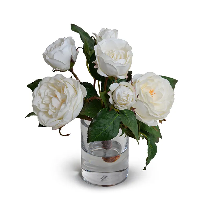 Rose Sprays in Glass 11"H