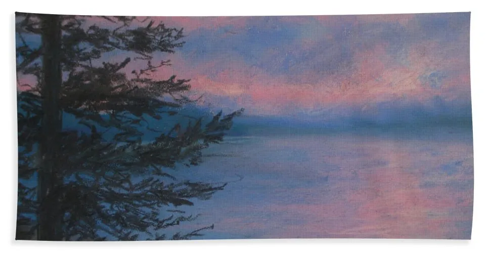 Rosey Sky Light - Bath Towel