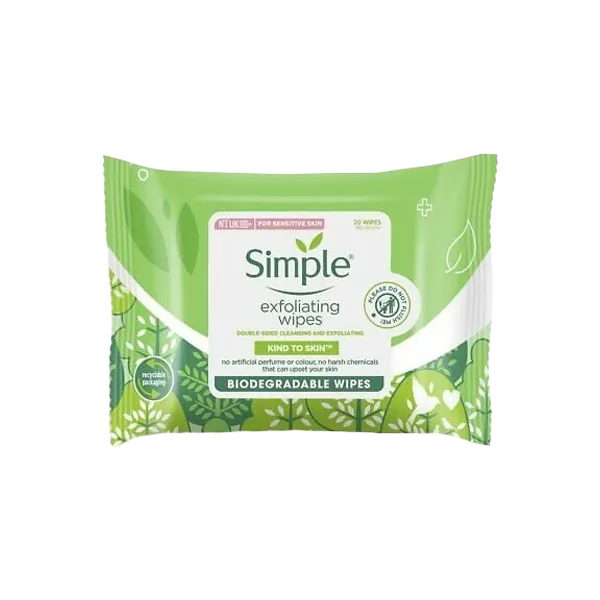Simple Exfoliating Wipes 20pcs