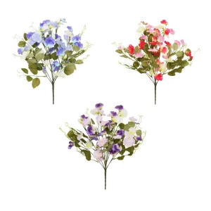 Sincere Floral 42cm Artificial Sweetpea Bush
