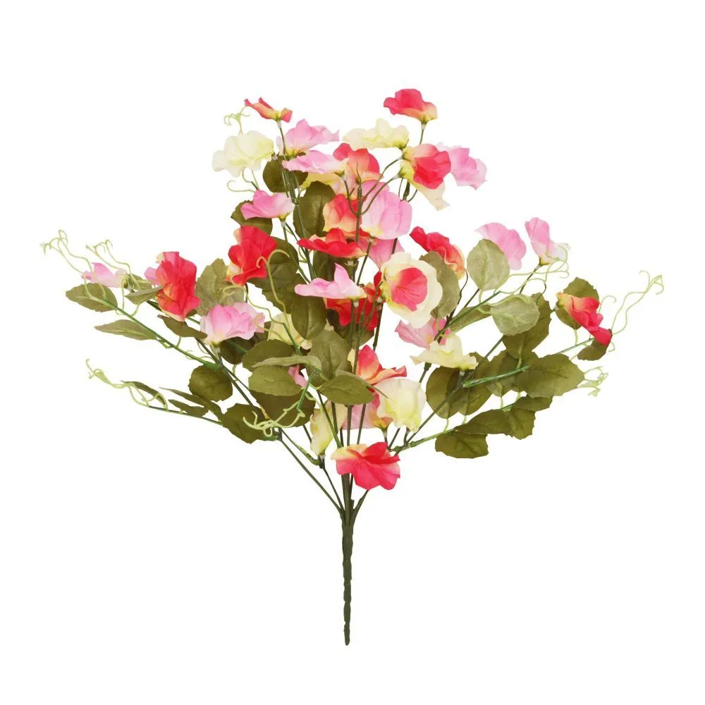 Sincere Floral 42cm Artificial Sweetpea Bush