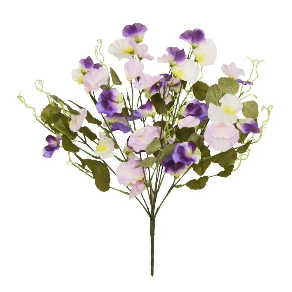 Sincere Floral 42cm Artificial Sweetpea Bush