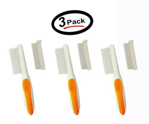 Wahl 2-in-1 Flea/Finishing Pet Comb to detect fleas, flea eggs, ticks (3 Pack)