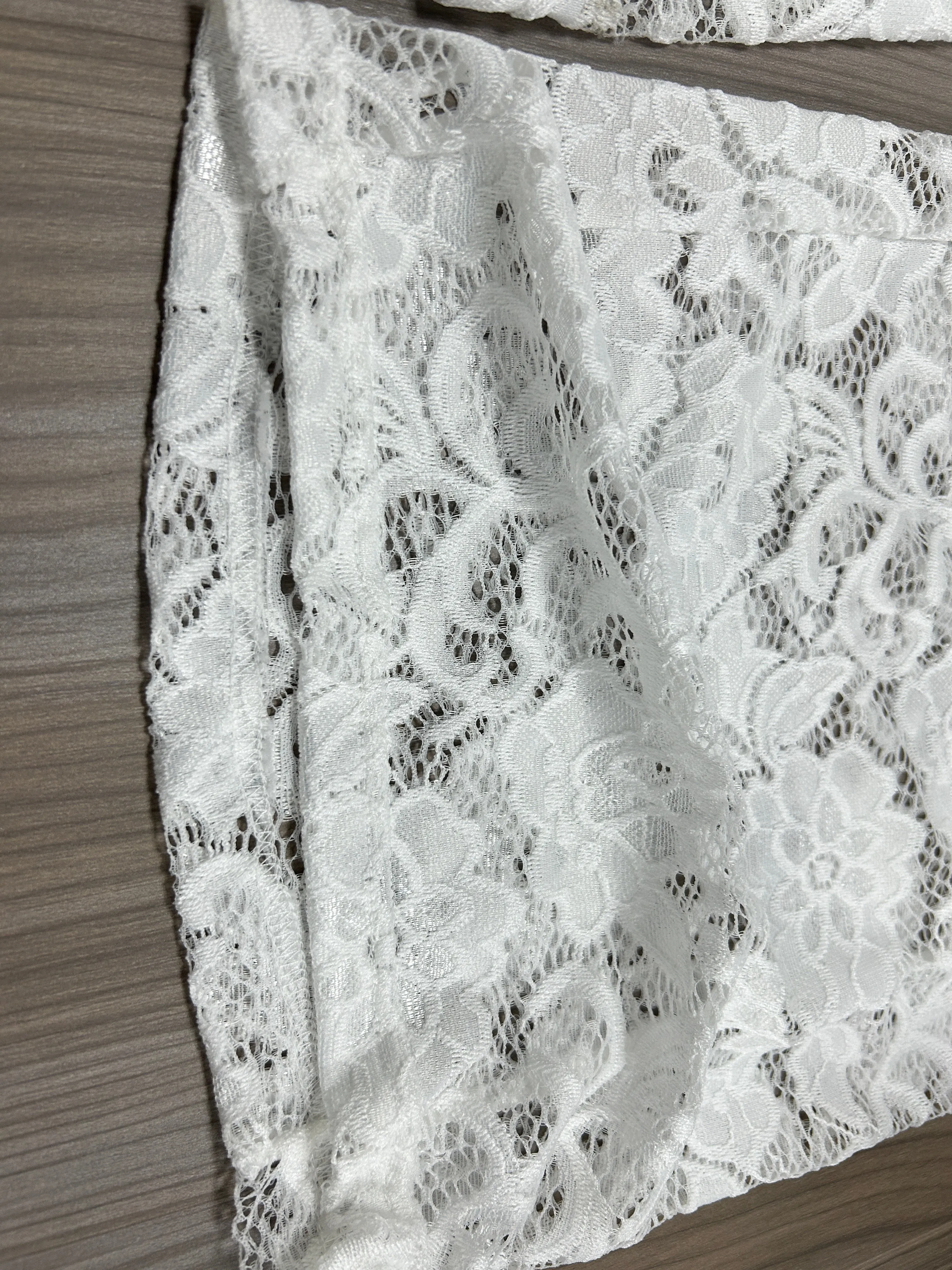 Women’s See-Through White Lace Trousers