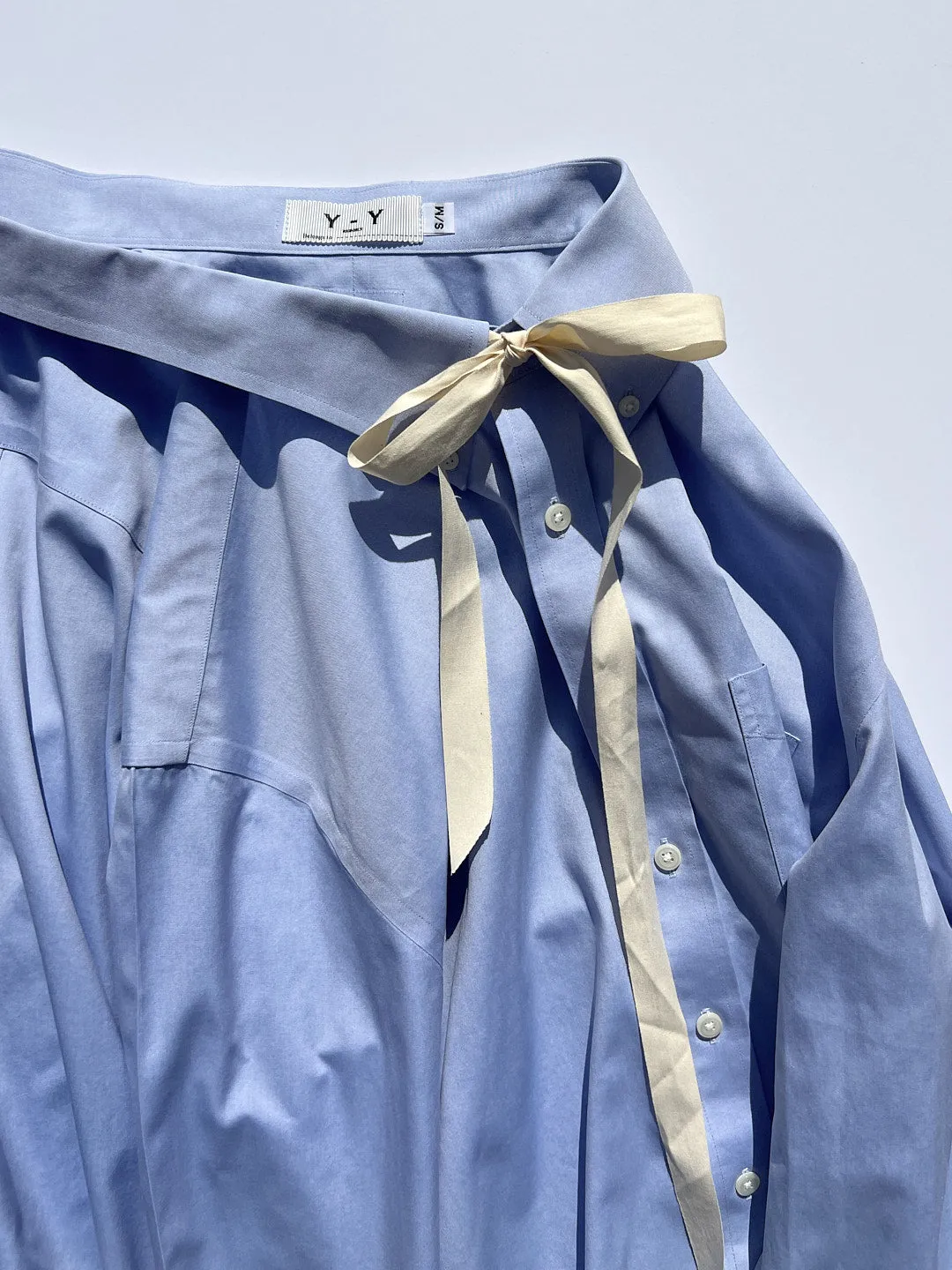 Wrap Shirt Skirt - Blue